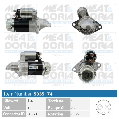 MEAT & DORIA Starter 5035174 for SUBARU MITSUBISHI