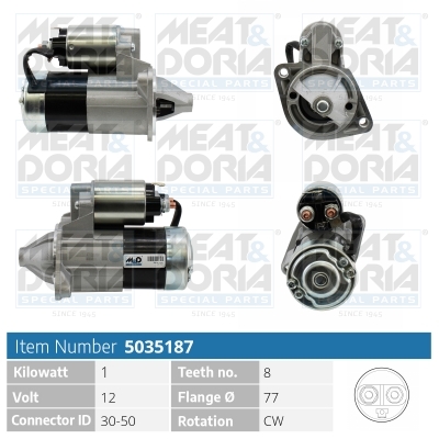 MEAT & DORIA Starter 5035187 for MITSUBISHI