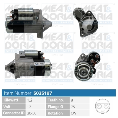 MEAT & DORIA Starter 5035197 for SUZUKI MITSUBISHI