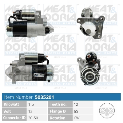 MEAT & DORIA Starter 5035201 for MITSUBISHI RENAULT