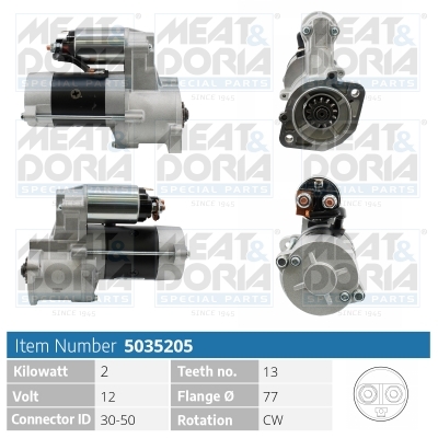 MEAT & DORIA Starter 5035205 for KIA MITSUBISHI