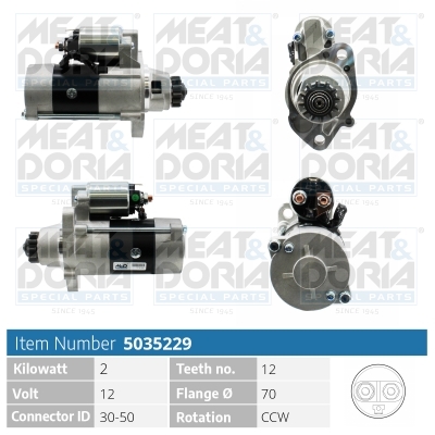 MEAT & DORIA Starter 5035229 for MITSUBISHI NISSAN