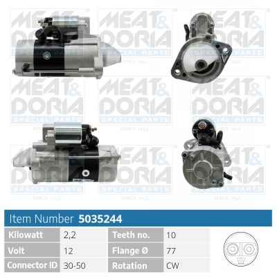 MEAT & DORIA Starter 5035244 for KIA MITSUBISHI