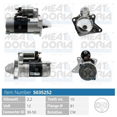 MEAT & DORIA Starter 5035252 for FORD MITSUBISHI MAZDA