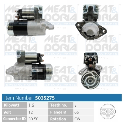 MEAT & DORIA Starter 5035275 for MITSUBISHI SUZUKI