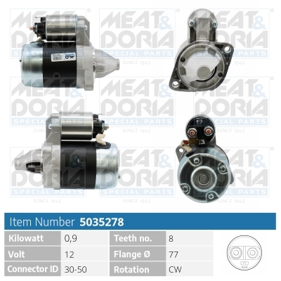 MEAT & DORIA Starter 5035278 for KIA HYUNDAI MITSUBISHI