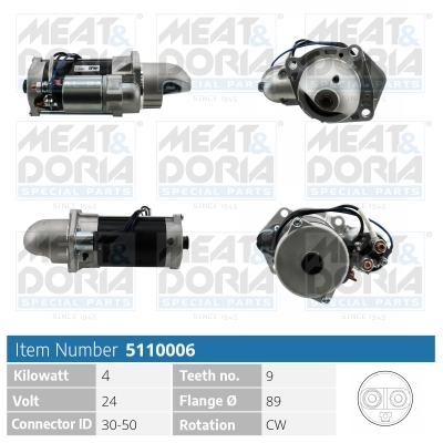 MEAT & DORIA Starter 5110006 for MERCEDES-BENZ MAN