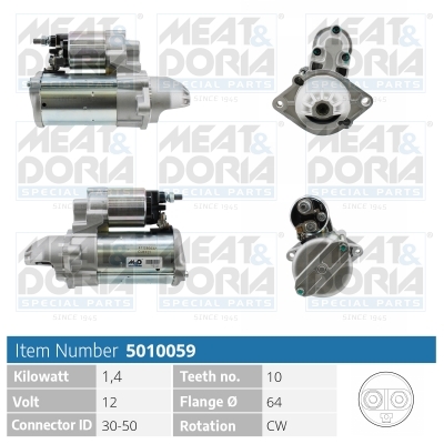 MEAT & DORIA Starter 5010059 for FORD LANCIA