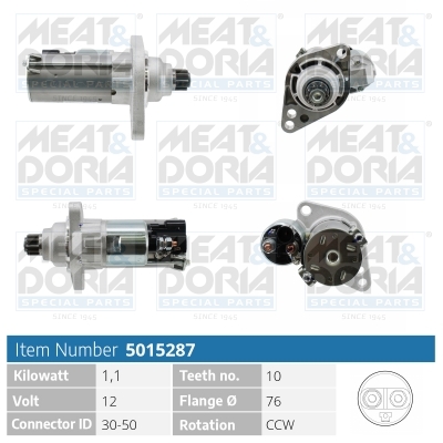 MEAT & DORIA Starter 5015287 for VAG