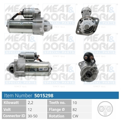 MEAT & DORIA Starter 5015298 for SSANGYONG