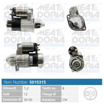 MEAT & DORIA Starter 5015315 for KIA