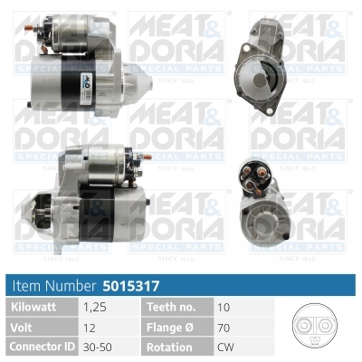 MEAT & DORIA Starter 5015317 for MERCEDES-BENZ