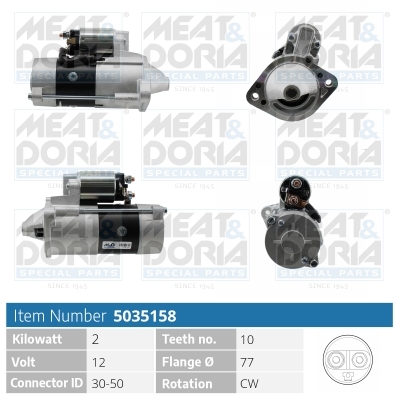 MEAT & DORIA Starter 5035158 for KIA MITSUBISHI
