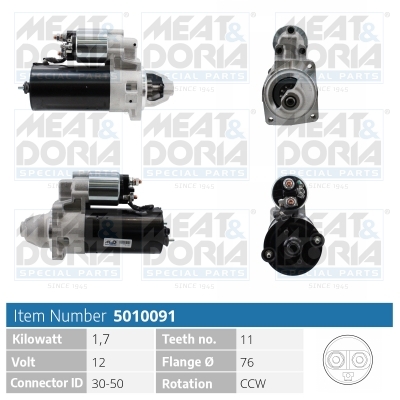 MEAT & DORIA Starter 5010091 for PIAGGIO
