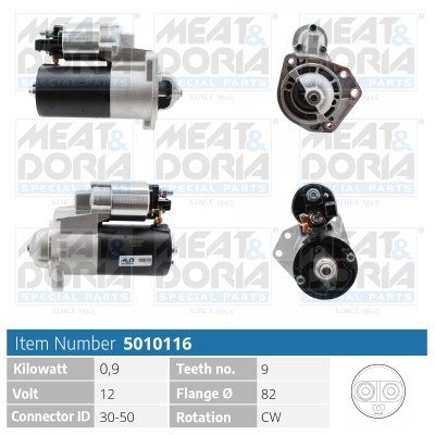 MEAT & DORIA Starter 5010116 for VAG