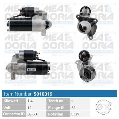 MEAT & DORIA Starter 5010319 for CITROËN/PEUGEOT