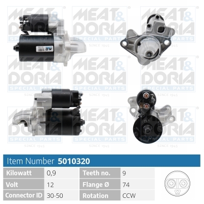 MEAT & DORIA Starter 5010320 for ROVER BMW