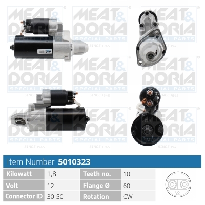 MEAT & DORIA Starter 5010323 for MERCEDES-BENZ
