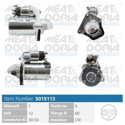 MEAT & DORIA Starter 5015113 for MITSUBISHI NISSAN