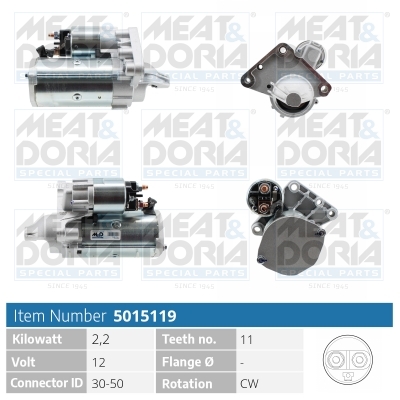 MEAT & DORIA Starter 5015119 for BMW CITROËN/PEUGEOT