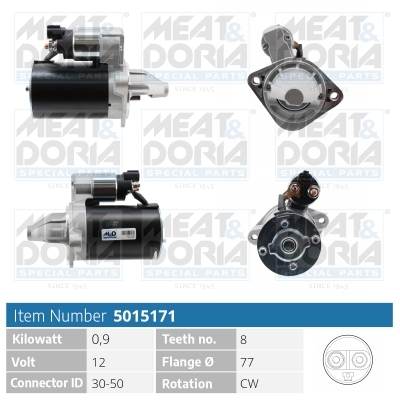 MEAT & DORIA Starter 5015171 for MITSUBISHI KIA