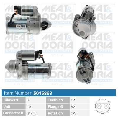 MEAT & DORIA Starter 5015863 for KIA