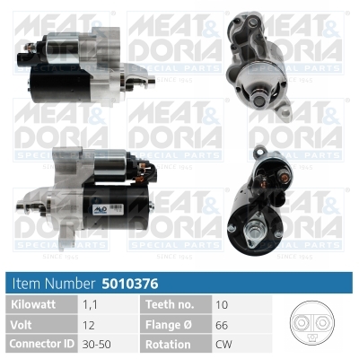 MEAT & DORIA Starter 5010376 for VAG