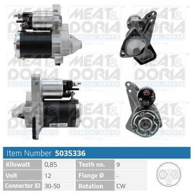 MEAT & DORIA Starter 5035336 for MITSUBISHI RENAULT