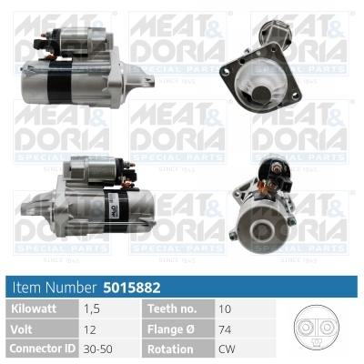 MEAT & DORIA Starter 5015882 for BMW