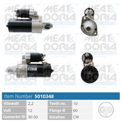 MEAT & DORIA Starter 5010348 for MERCEDES-BENZ