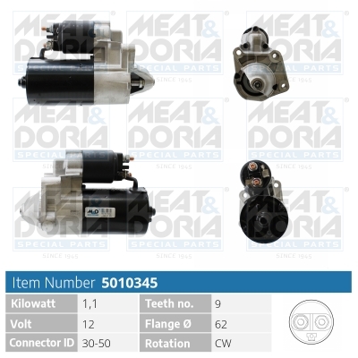 MEAT & DORIA Starter 5010345 for VOLVO RENAULT