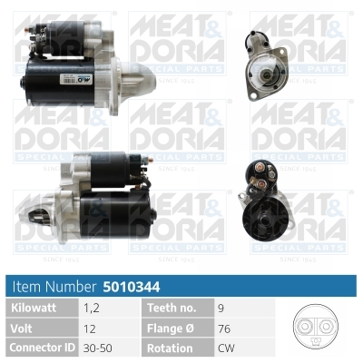 MEAT & DORIA Starter 5010344 for BMW