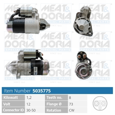 MEAT & DORIA Starter 5035775 for HYUNDAI KIA MITSUBISHI