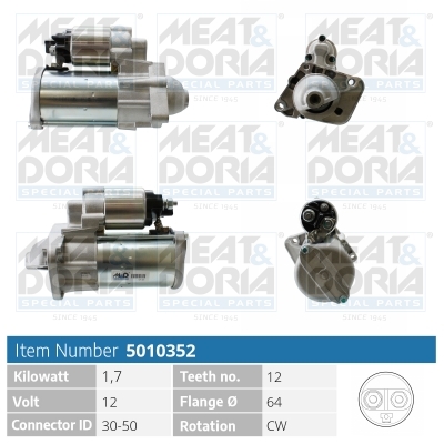 MEAT & DORIA Starter 5010352 for NISSAN RENAULT