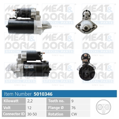 MEAT & DORIA Starter 5010346 for BMW