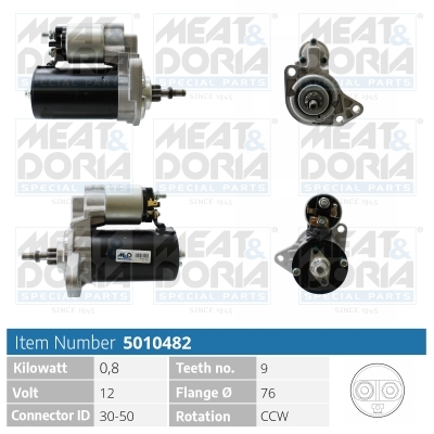 MEAT & DORIA Starter 5010482 for VAG
