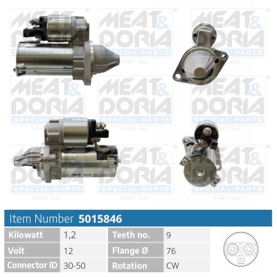MEAT & DORIA Starter 5015846 for BMW