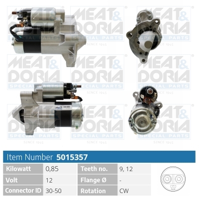 MEAT & DORIA Starter 5015357 for LANCIA CITROËN/PEUGEOT