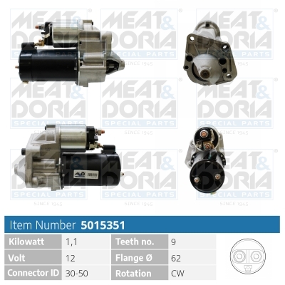 MEAT & DORIA Starter 5015351 for VOLVO RENAULT