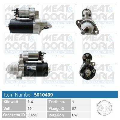 MEAT & DORIA Starter 5010409 for VAG