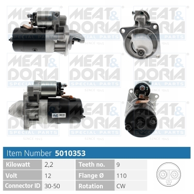 MEAT & DORIA Starter 5010353 for RENAULT