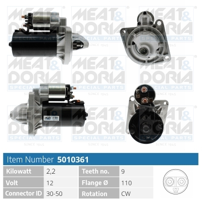 MEAT & DORIA Starter 5010361 for IVECO