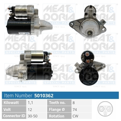 MEAT & DORIA Starter 5010362 for CITROËN/PEUGEOT TOYOTA
