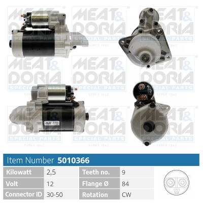 MEAT & DORIA Starter 5010366 for IVECO MITSUBISHI RENAULT TRUCKS