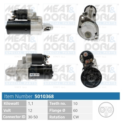 MEAT & DORIA Starter 5010368 for MERCEDES-BENZ