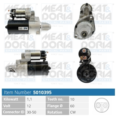 MEAT & DORIA Starter 5010395 for MERCEDES-BENZ