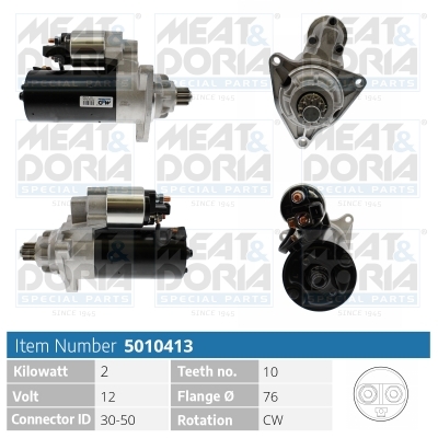 MEAT & DORIA Starter 5010413 for VAG