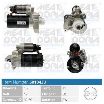 MEAT & DORIA Starter 5010433 for BMW