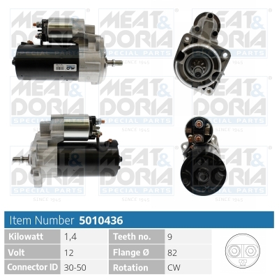 MEAT & DORIA Starter 5010436 for VAG