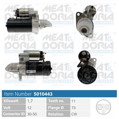 MEAT & DORIA Starter 5010443 for LAND ROVER ROVER